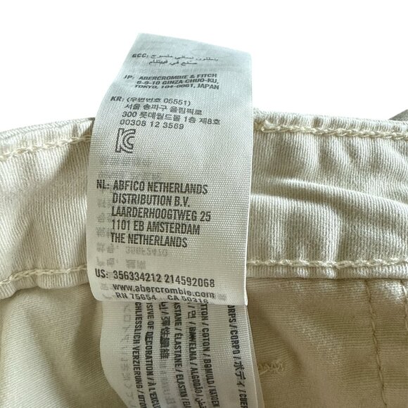 Hollister High-Rise Dad Jean Cargo Pants Ivory Women’s 3R W26 90s - Picture 4 of 5